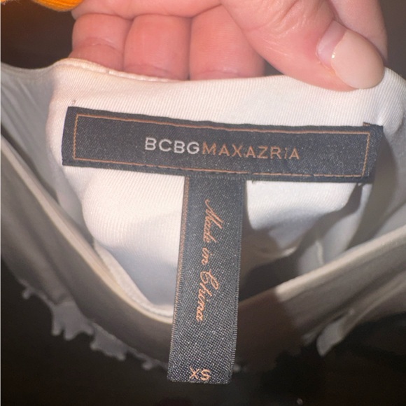 BCBG White Ruffle Dress - Picture 6 of 6